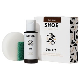 Shoe Clinic Shoe Dye Kit (Dark Brown) - Restores The Colour of Leather, Suede, Nubuck, Fabric, Satin, and Canvas Footwear | Complete Shoe Dye Kit