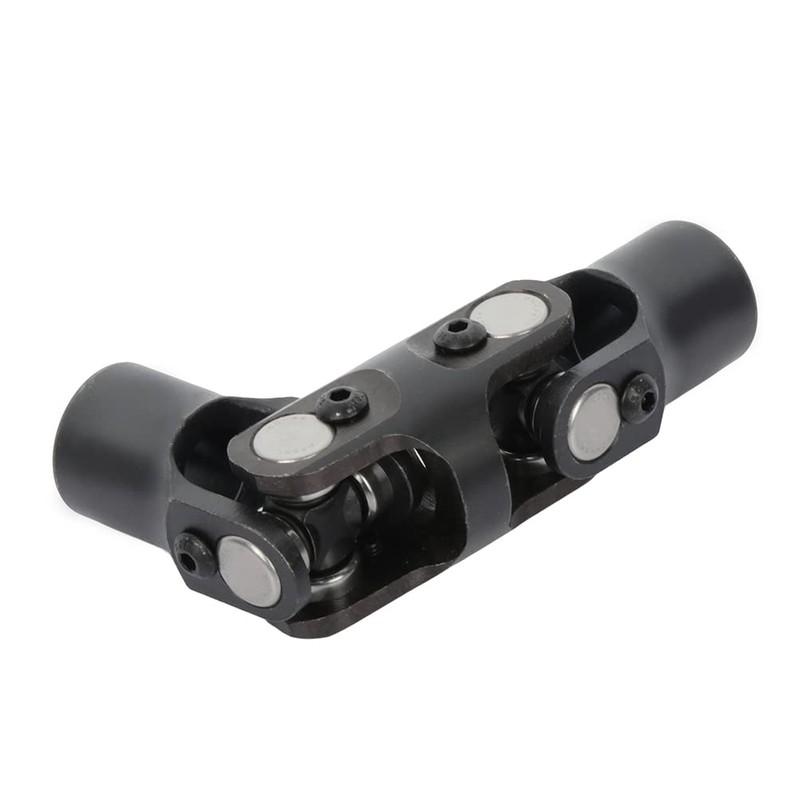 OCPTY Black Universal Steering Shaft U-Joint Coupler 3/4" Round *