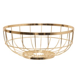 Present Time Gold/Metal Fruit Basket