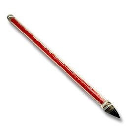 Decorative Glass Pencil with Colored Glass Filling, Handcrafted Art Display Piece (Lava Red)