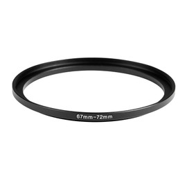 JOYTOLIN 67-72mm Metal Step-Up/Down Ring Adapter Compatible with Mirrorless Cameras DSLR Lens, UV CPL ND Filter Thread Converter, Black