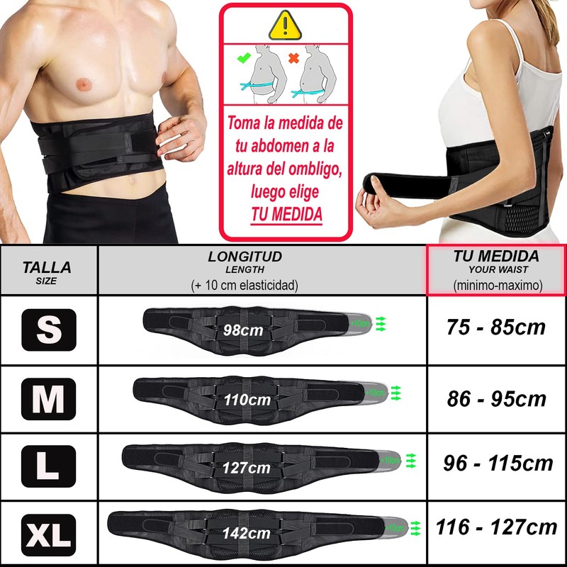 Back Support for Men and Women with Improved Support Removable