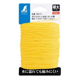 Shinwa Rules 78573 Polyethylene Water Line Card Wound Extra Thick 0.05 inch (1.2 mm) 328.4 ft (100 m) Yellow