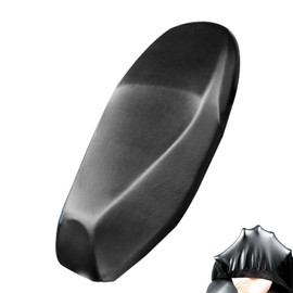 HorizonMega Motorcycle Seat Cover, Waterproof, Moped Bike Seat, Repair, Replacement, Scooter, Saddle Cover, Moped, Bike Seat Repair, Universal, Black, Synthetic Leather, Easy Installation, Friction