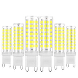 G9 LED Light Bulb 7W Dimmable 50W 60W Halogen Bulbs Equivalent Daylight White 6000k AC120V Lamp G9 Bi Pin Base, Non-Flicker, 360°Beam Angle, Pack of 6 Yuiip