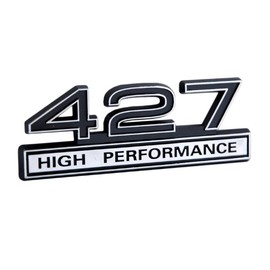 427 Engine High Performance Emblem Chrome & Black Trim