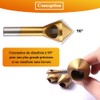 Teocpai 4 Pieces Deburring Cutter Deburring Tool Titanium Coated HSS