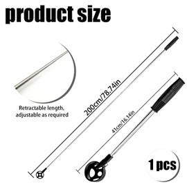 Golf Picker Retractable Golf Ball Retriever, Portable Stainless Steel Golf Ball Pickup Tool with Automatic Locking Spoon, Water Telescopic Golf Ball Grabber for Easy Retrieval (1 Pcs)