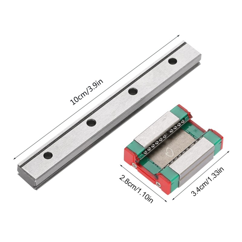 Fafeicy Miniature Linear Guide 12 mm Width + Sliding Block