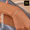FASHGOOD 18K Gold Plated Evil Eye Bracelet for Women,Adjustable Bracelets