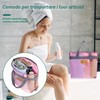 KALIONE Borsa portaoggetti da doccia in rete, portatile, da palestra,