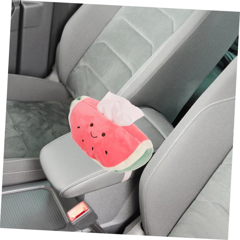 GRIRIW Pack Fruit-theme Car Tissue Box Holder for Armrest Travel