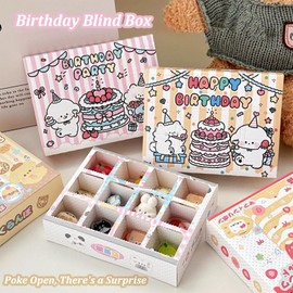 DIY 12 Hole Birthday Advent Calendar Blind Box,Empty Mini Gift Packaging for Birthday Party Favors Mini Gift Homemade Blind Box for Friends (Only Packaging Box)
