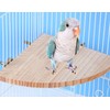 Bird Perch Platform Stand, Wood Cage Platform for Parakeet Cockatiel