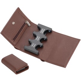 ANZOBEN Wallet, Trifold Coin Purse, Coin Holder, Men's, Small Coin Case, Compact, Plain, Lightweight, Holds Bills, Organization, Coin Storage, Portable, Father's Day Gift, Compact, PU, Brown