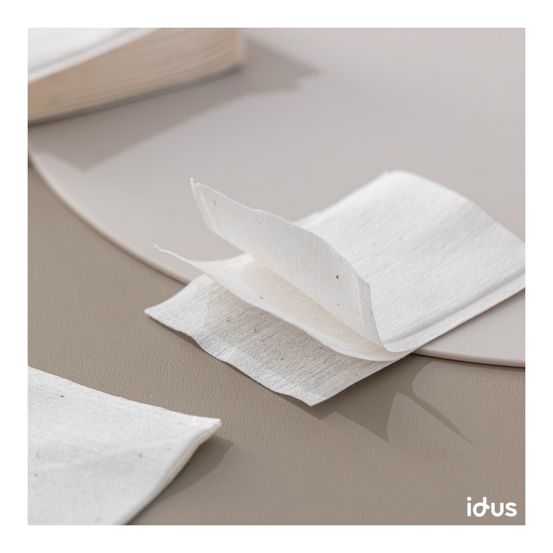 [Vegan Certification] 300 sheets of unbleached, non-fluorescent pure cotton 3-ply