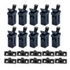 10Sets Black Plastic Trash Can Lid Lock Buckles Universal Waste