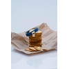 All We Are Sloth Padlock Leather Bracelet for Women (Gold/Navy)