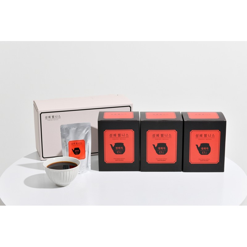 Seonghye Wellness 3-piece herbal tea set Ssanghwa tea, Saengchaeng tea,