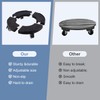 Commercial Products Trash Can Dolly with 4 Wheels - Adjustable