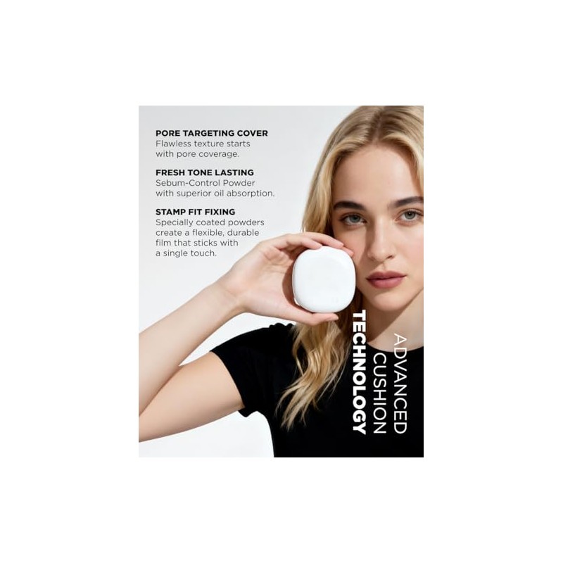 Either Base Maquillaje Glow Pixel Cushion Fórmula Cuidado Piel Efecto