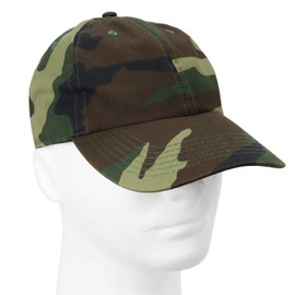 Falari Classic Baseball Cap Dad Hat 100% Cotton Soft Adjustable Size Woodland Camouflage