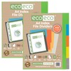 eco-eco A4 50% Recycled Multipunched Reinforced Colour Set 5 Extra