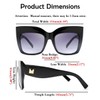 FEISEDY Retro Overesized Cat Eye Sunglasses Women Men Square Cateye