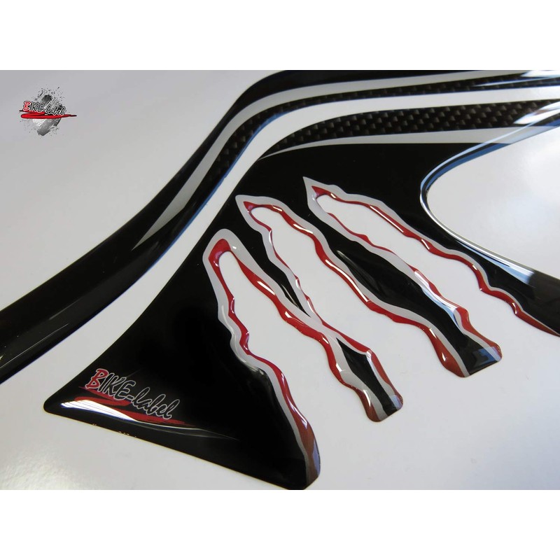 BIKE-label Side Tank Pad Carbon Red Compatible with Yamaha MT-07-800223