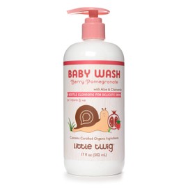 Little Twig 2-in-1 Baby Wash, Hypoallergenic Body Wash with Organic Ingredients, Baby Bath Essentials, Berry Pomegranate, 17 fl. oz.