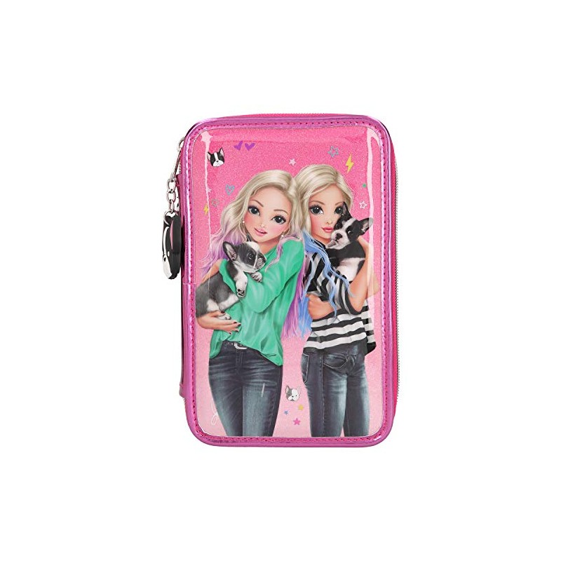 Depesche 10689 Pencil Case with 3 Zippers and Pens by