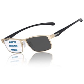 GHDBFMB Photochromic Progressive Reading Glasses Multifocal Readers TR90 Temple Transition Top Zero Multifocus Eyeglasses1.5