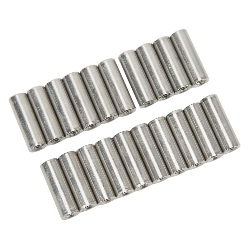 20Pcs M6 Female Thread Coupling Nut Practical Rustproof Stainless Steel