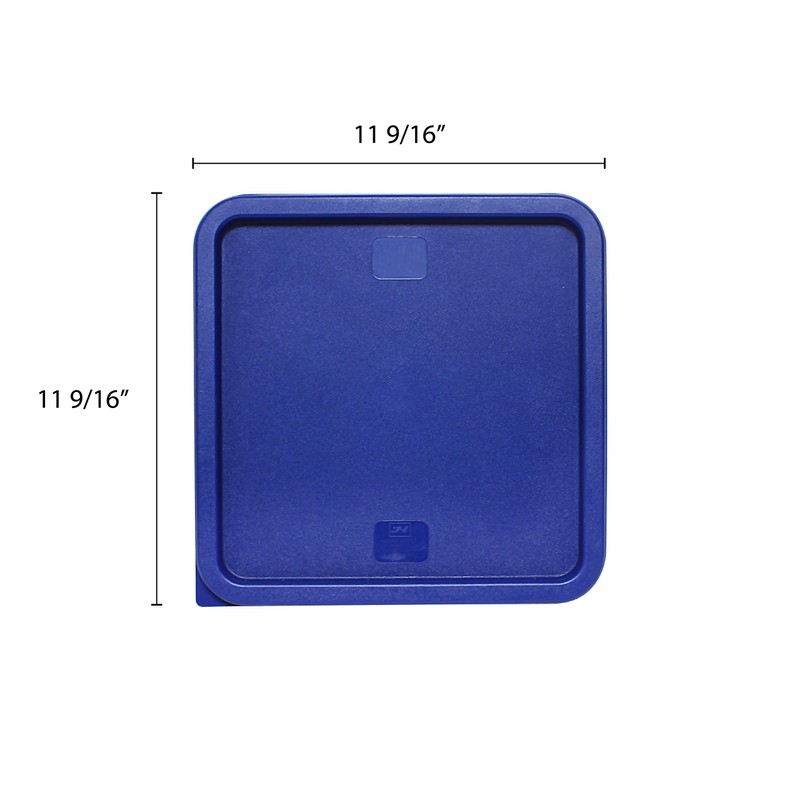 Excellante Plastic Square Lid for 12, 18 and 22-Quart, Blue