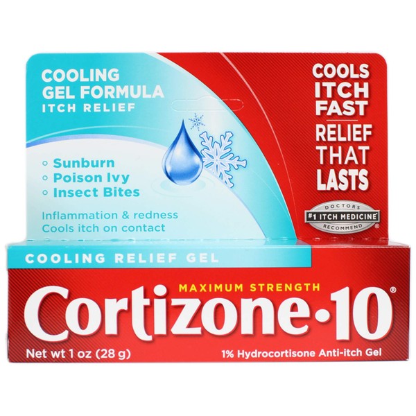 Cortizone-10 Cooling Relief Anti-Itch Gel 1 oz (Pack of 2)