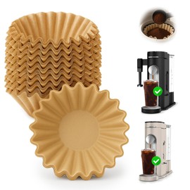 Coffee Filters Disposable 120 Count Paper Filters for Ninja PB051 PB041 & Specialty Pod/Grounds Single-Serve Coffee Makers - Brown