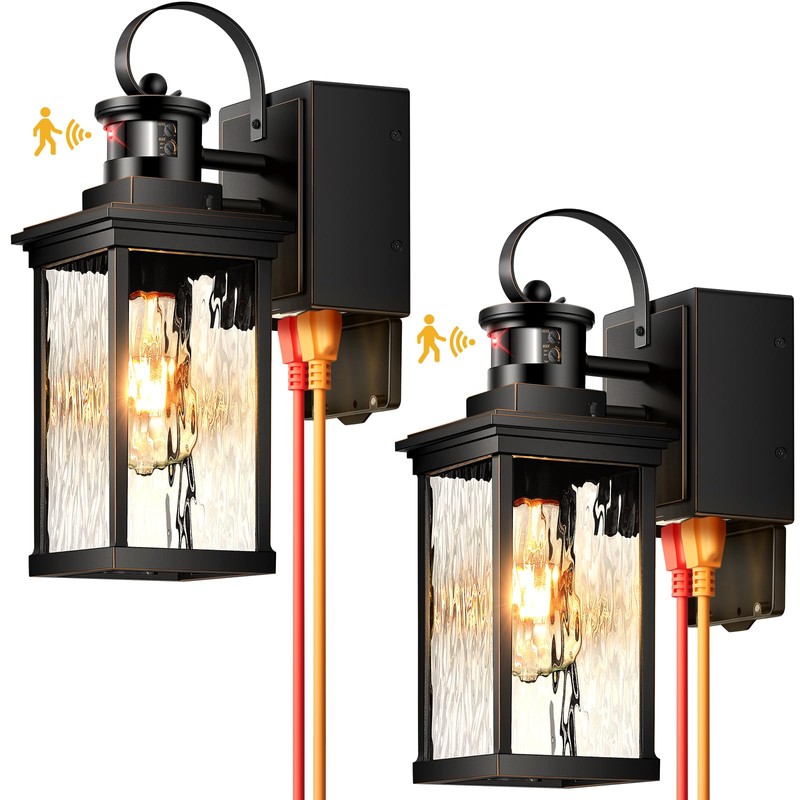 OPAXIS 2-Pack Front Porch Lights Outdoor Wall Mount Sconce with
