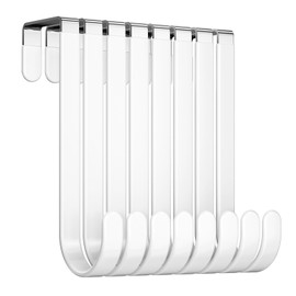 Optish Door Hanger Hooks, 8 Pack Over The Door Hooks for Hanging, Over The Door Towel Rack for Bathroom, Towel Hooks Fits 1 3/8" Door