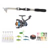 Fishing Pole Kit Carbon Telescopic Portable Durable Lure Rod Set