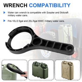 ERETOW Military Water Cans Cap Wrench Compatible with Scepter LCI and Skilcraft 20L/5Gal & 10L/2.5Gal MWC, Water Can Accessories for Vent Cap, Spout Cap, Main Caps