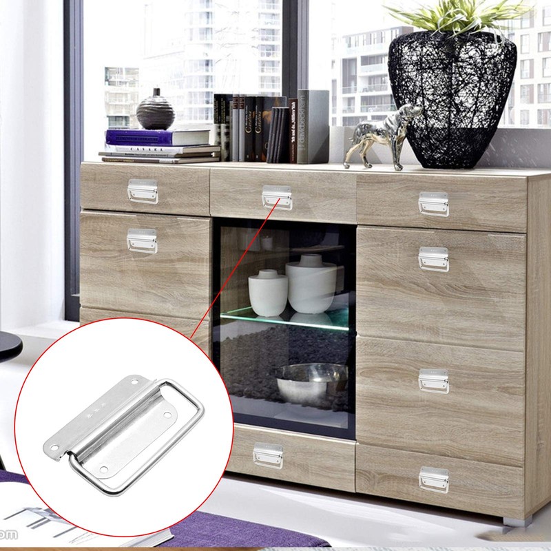 Jiozermi 4 Pcs Chest Handles, 3 Inch Pull Handles with