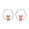 Yorkie Earrings Sterling Silver S925 Yorkie Schnauzer Dog Hoop Earrings