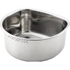 Yoshikawa SJ2500 Washtub, D-Shaped, Small, Perforated & Rubber Feet, Silver,
