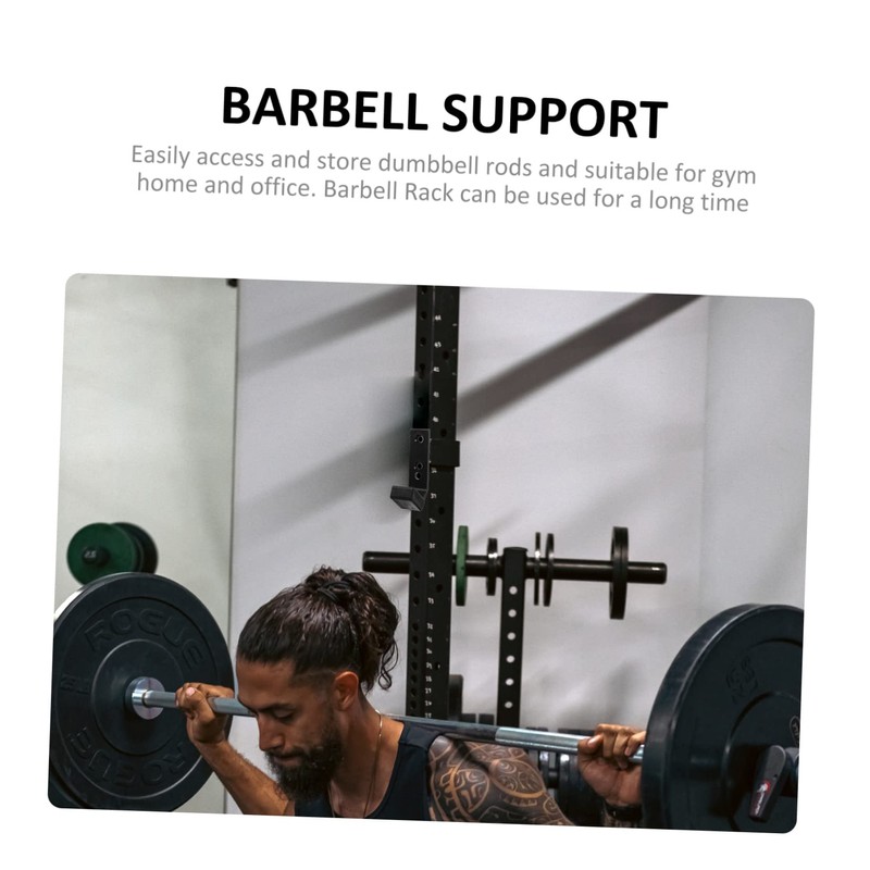 Kisangel 2Pcs Professional Barbell Mounted Storage for Dumbbells Space Saving