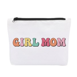 Jeteman Makeup Bag Gift for Girl Mom, Mother's Day Gift Birthday Gift for Girl Mom, Girl Mom Gifts, New Girl Mom Gift, Funny Girl Mom Gift, Summer Beach Travel Toiletry Accessories Bag