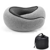 U-Shaped Memory Foam Travel Neck Pillow with Adjustable Velcro and