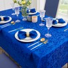 HommxJF 4 Pieces Scroll Damask Jacquard Royal Blue Placemats,13 x