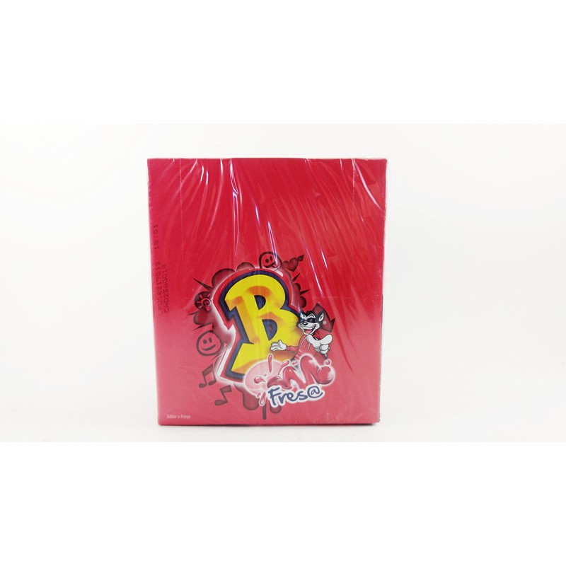 Bubbaloo Fresa/Strawberry Mexican Gum 1 Pack of 50pcs