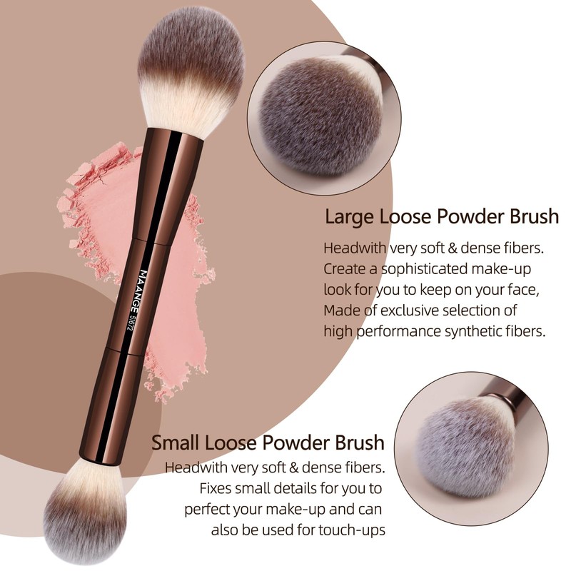 MAANGE 20 Pcs Makeup Brushes with Gift Box, Double-End Multi-functional