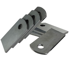 Jikacok Welding Tabs, 1-1/4" x 2-3/8", 9 Gauge A36 Mild Steel, Uncoated, Silver, Wall Mount, 1 Pack